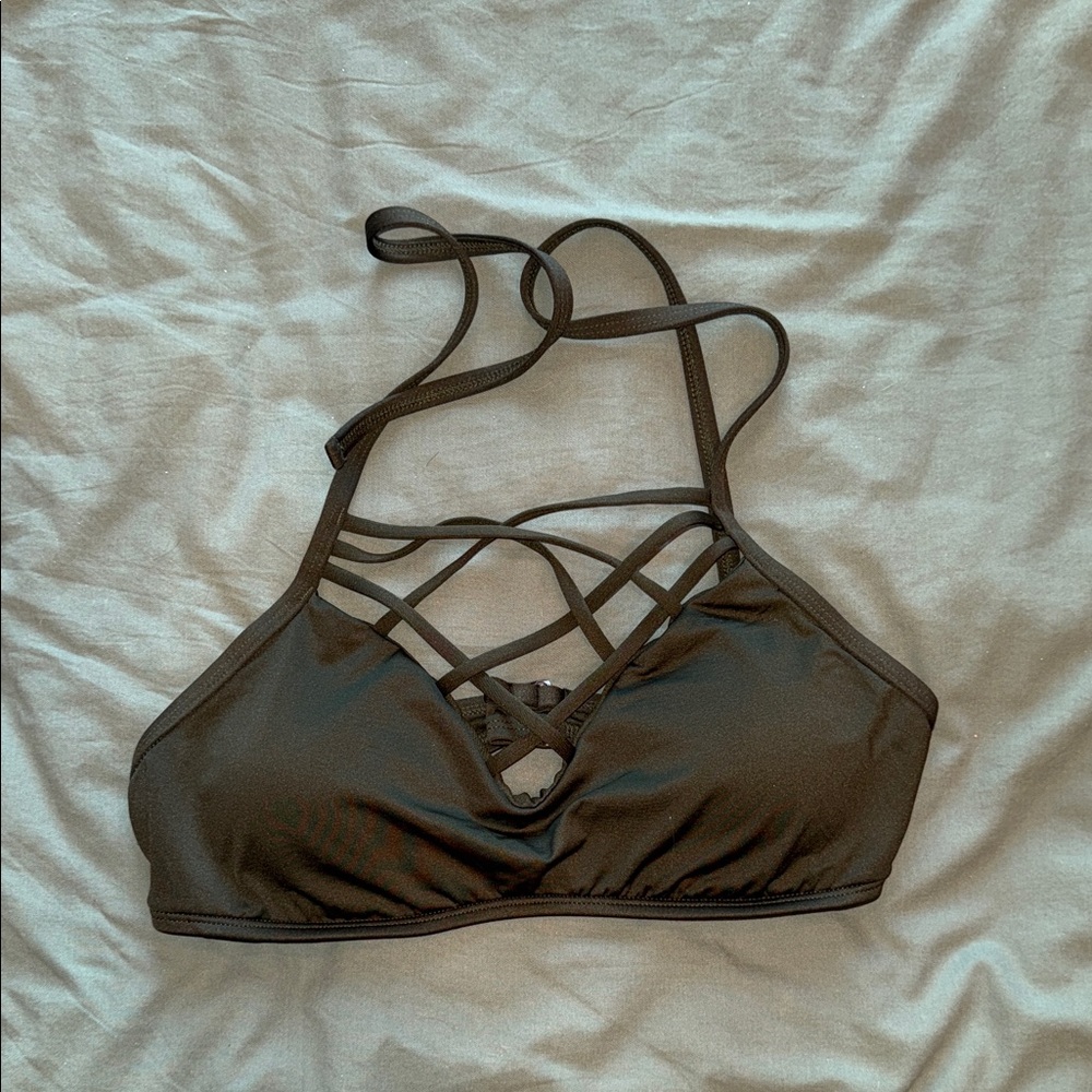Mossimo Supply Co. Forest Green Strappy Bikini Top